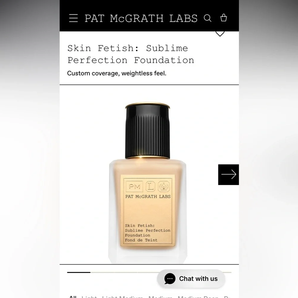 Brand New in Box Pat McGrath Labs Skin Fetish Foundation in Shade Light 6